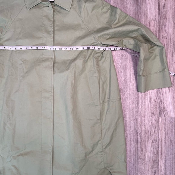 COS Light Green Women's Trench Coat Size 38 - Picture 8 of 13